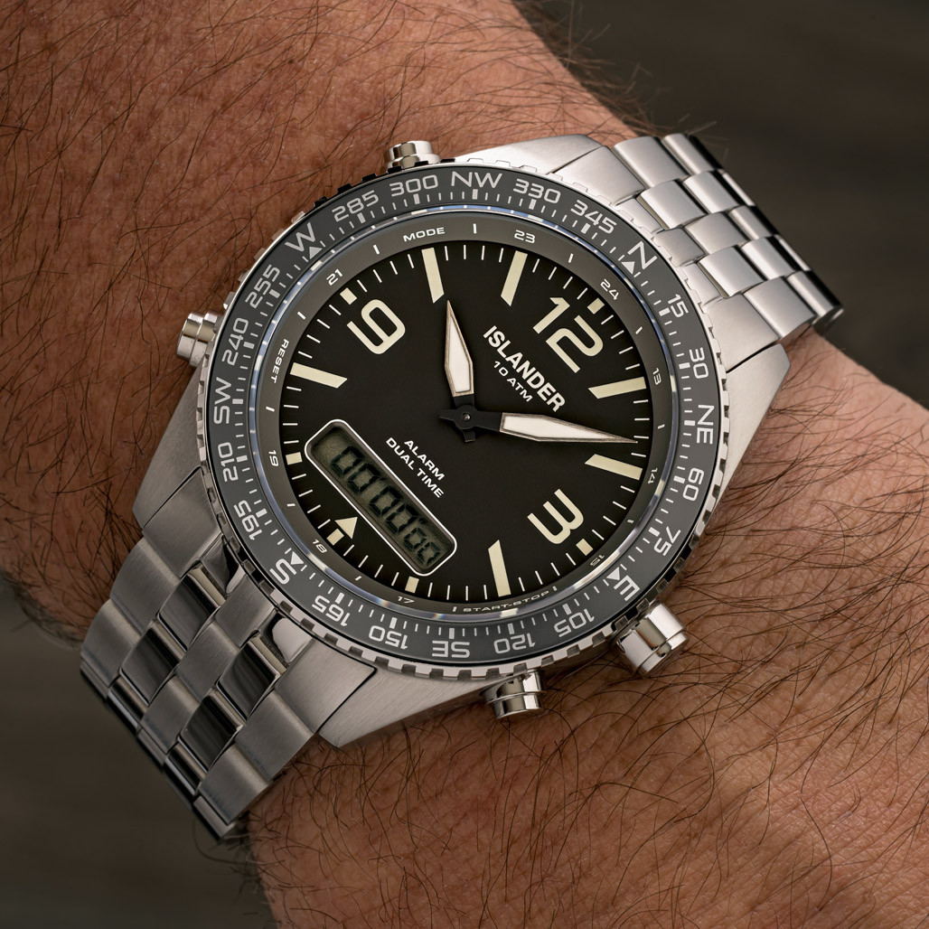 Islander Rocky Point Analog-Digital Watch with Grey Dial #ISL-330 thumbnail 4