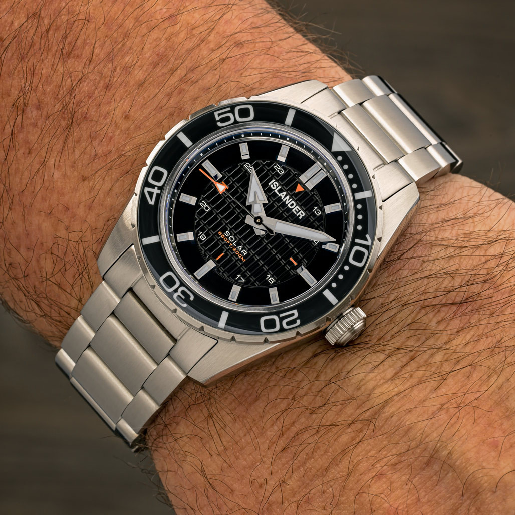 Islander Saltaire 38mm Solar Dive Watch with Ink Black Dial #ISL-278 thumbnail 3