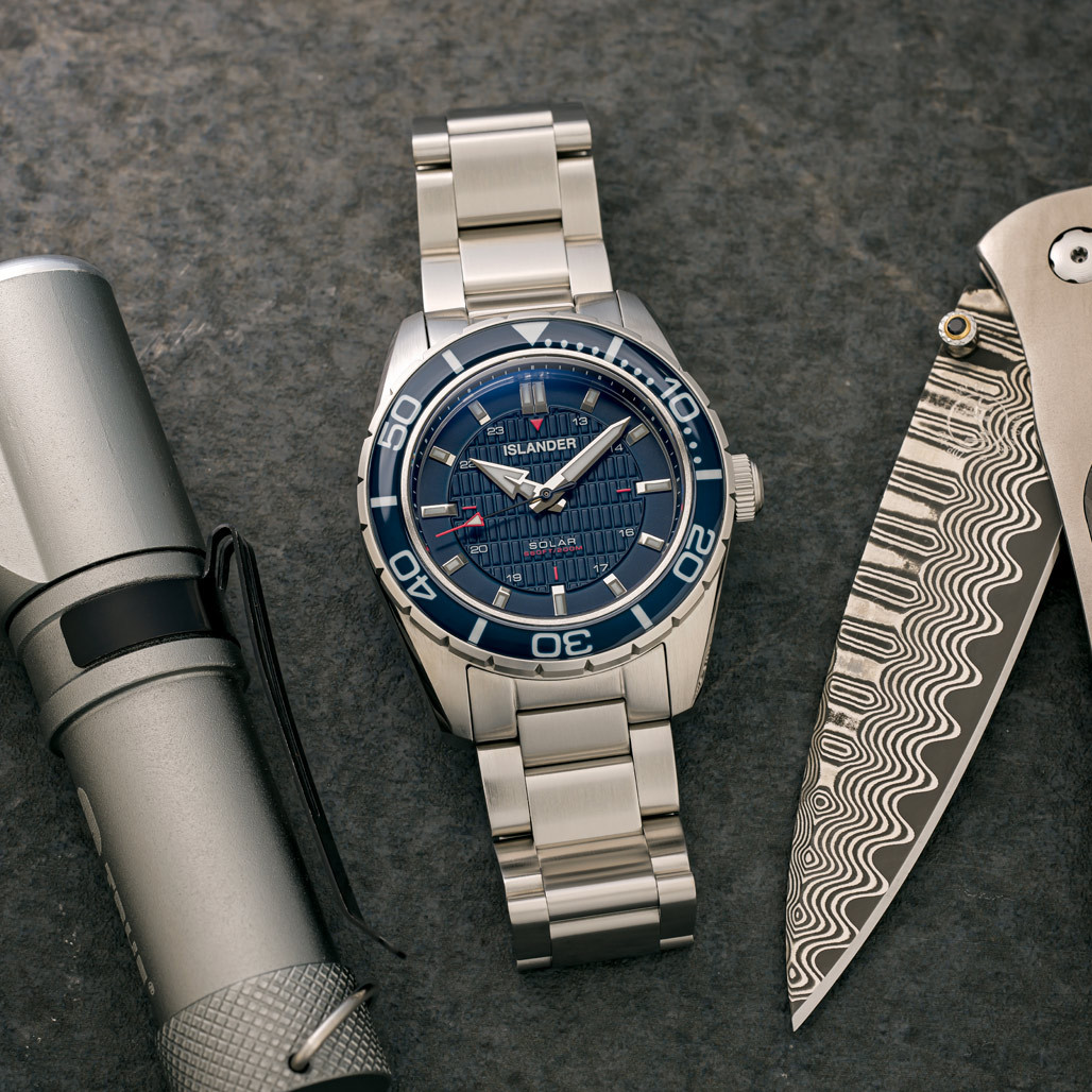 Islander Saltaire 38mm Solar Dive Watch with Marine Blue Dial #ISL-279 thumbnail 2