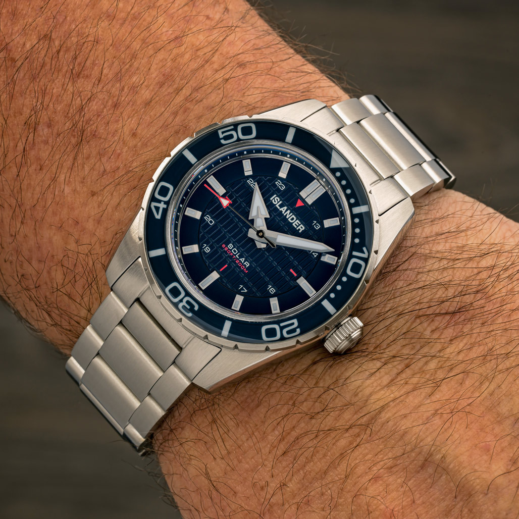 Islander Saltaire 38mm Solar Dive Watch with Marine Blue Dial #ISL-279 thumbnail 3