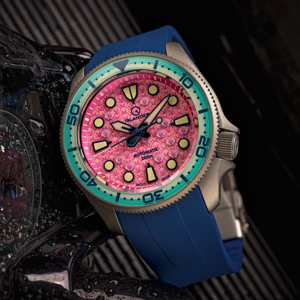 Islander Sands Point Titanium Diver with Pink Shell Dial #ISL-260 thumbnail 2