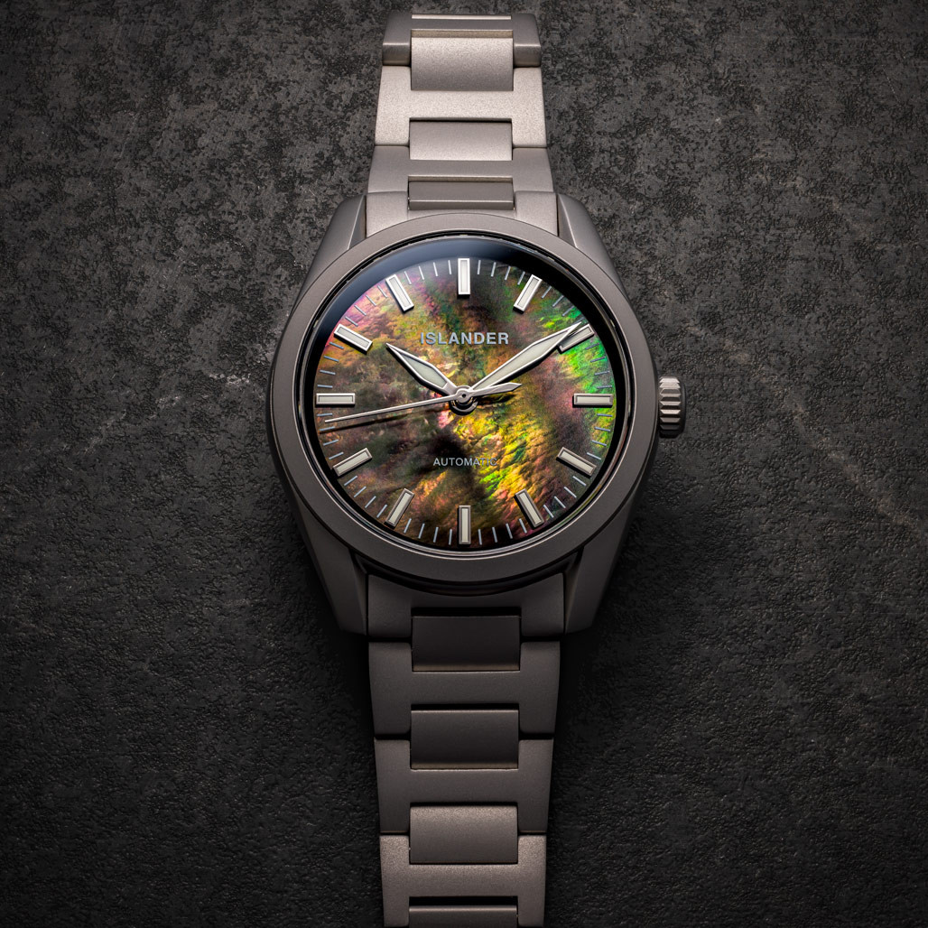 Islander Thunderbolt Pilot Watch with Black Mother of Pearl Dial #ISL-322 thumbnail 2