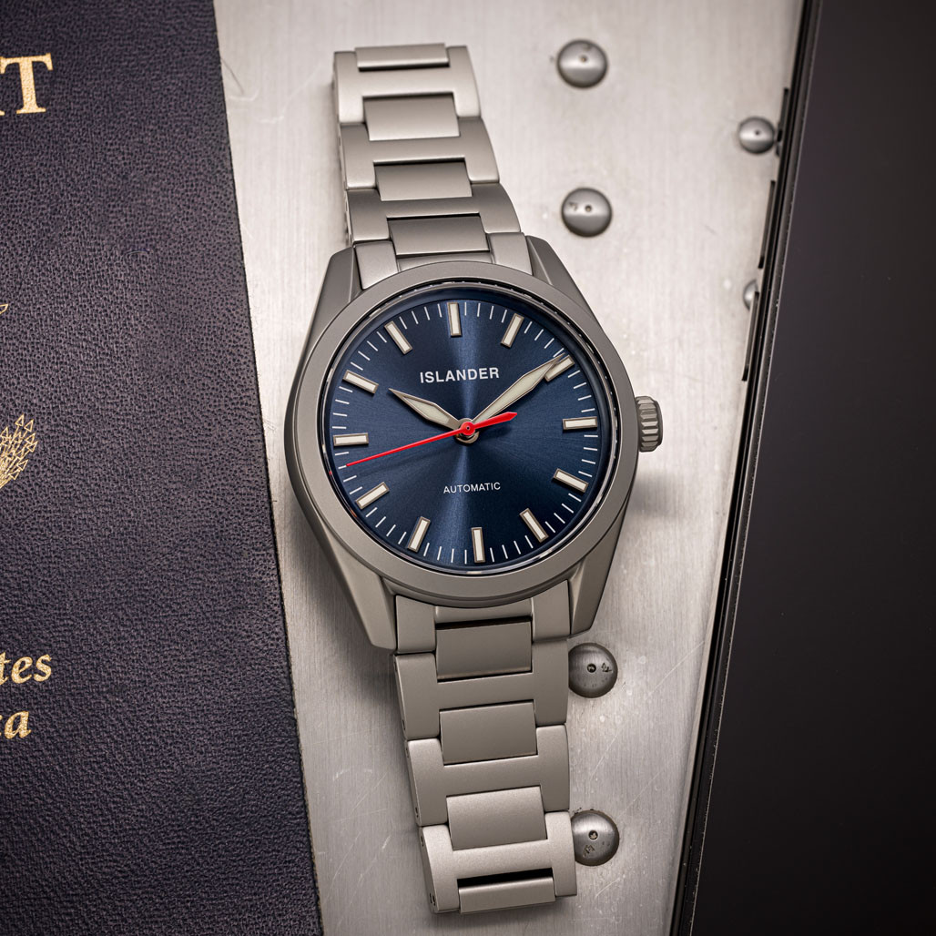 Islander Thunderbolt Pilot Watch with Radiant Blue Dial #ISL-344 thumbnail 2