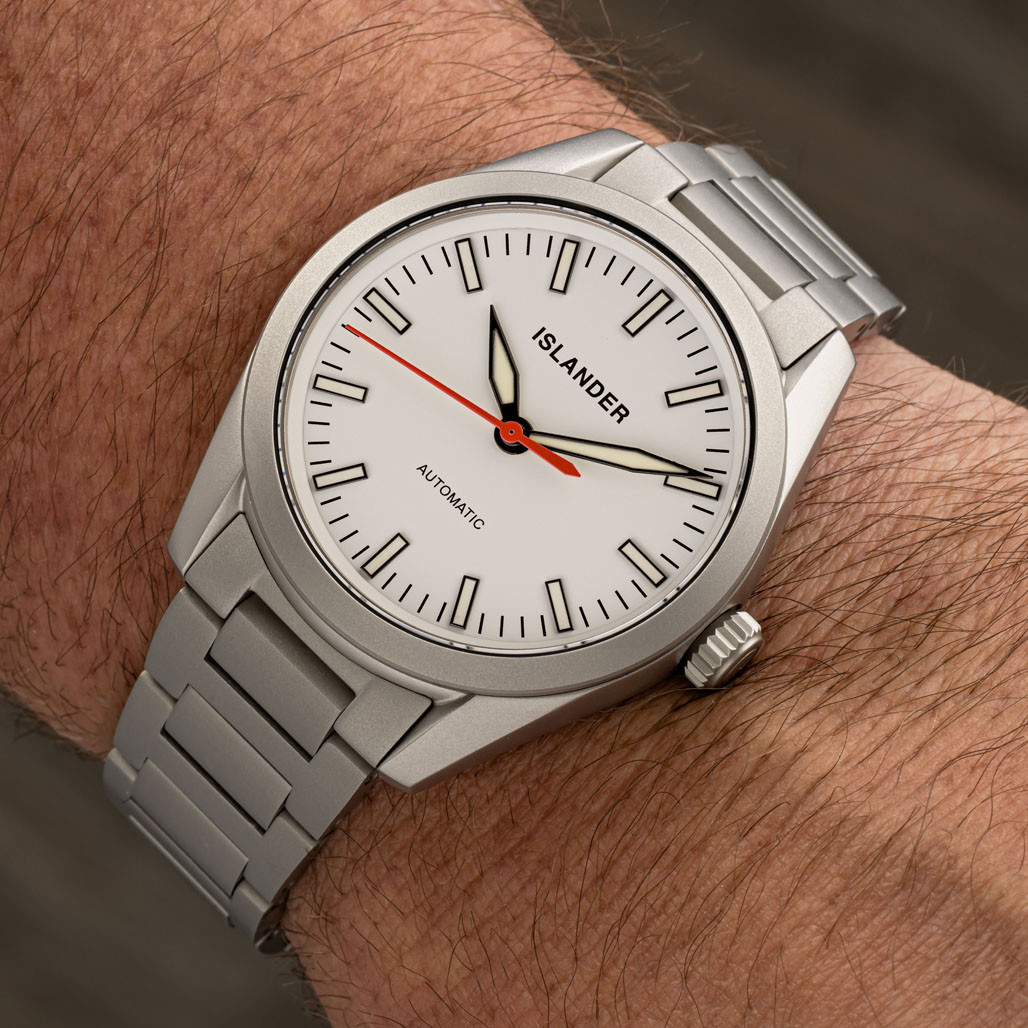 Islander Thunderbolt Pilot Watch with White Dial #ISL-343 thumbnail 3