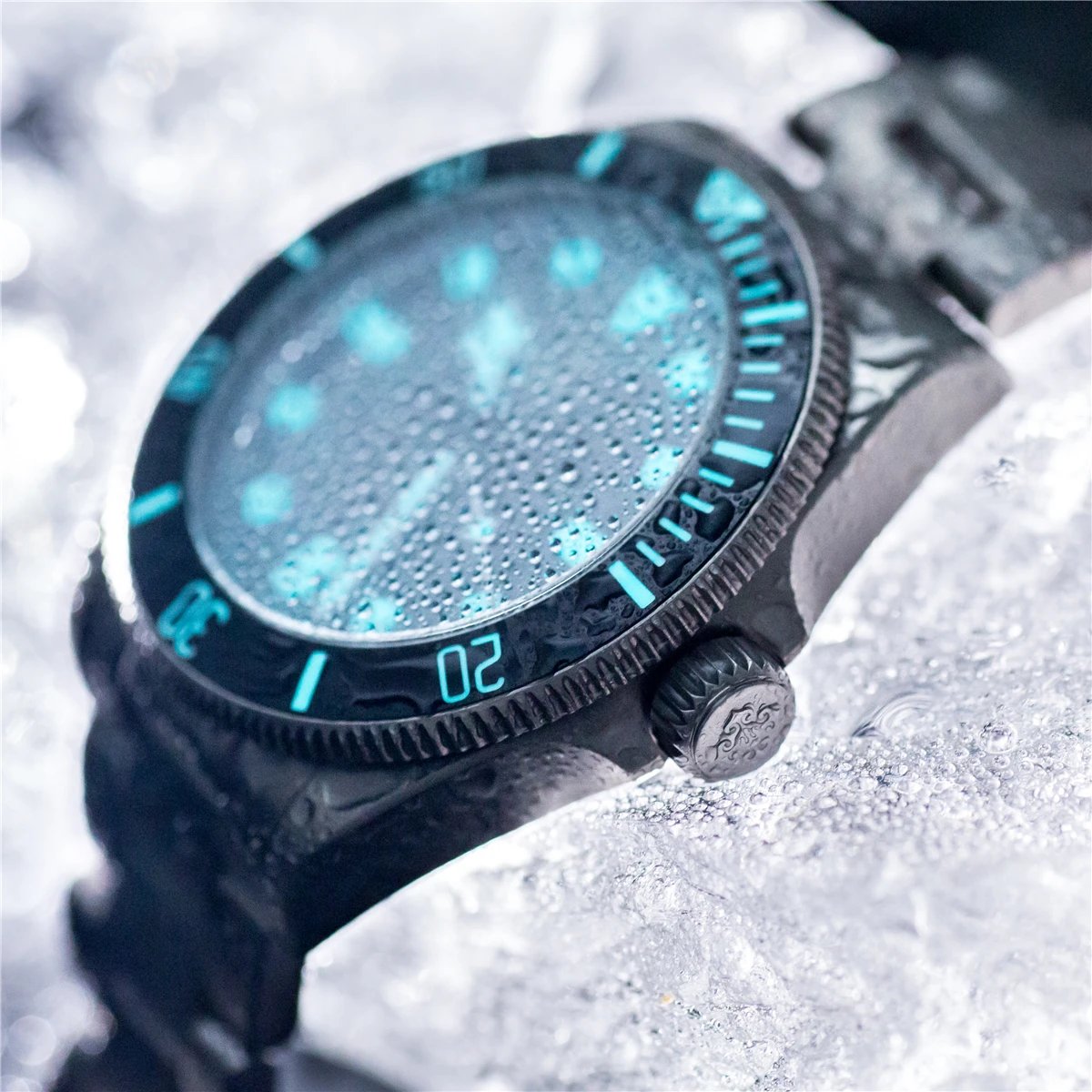 IX&DAO JD-X02T 39mm Men's Automatic Mechanical Watches Diving Vintage Titanium Watch Top Sapphire 200m Waterproof Clock BGW-9 IXDAO X02T thumbnail 2