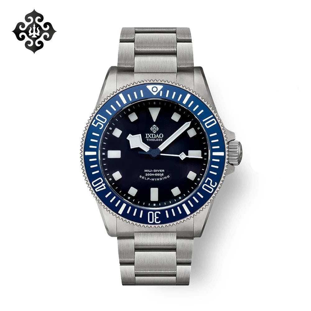 IX&DAO JD-X02T 39mm Men's Automatic Mechanical Watches Diving Vintage Titanium Watch Top Sapphire 200m Waterproof Clock BGW-9 IXDAO X02T thumbnail 4