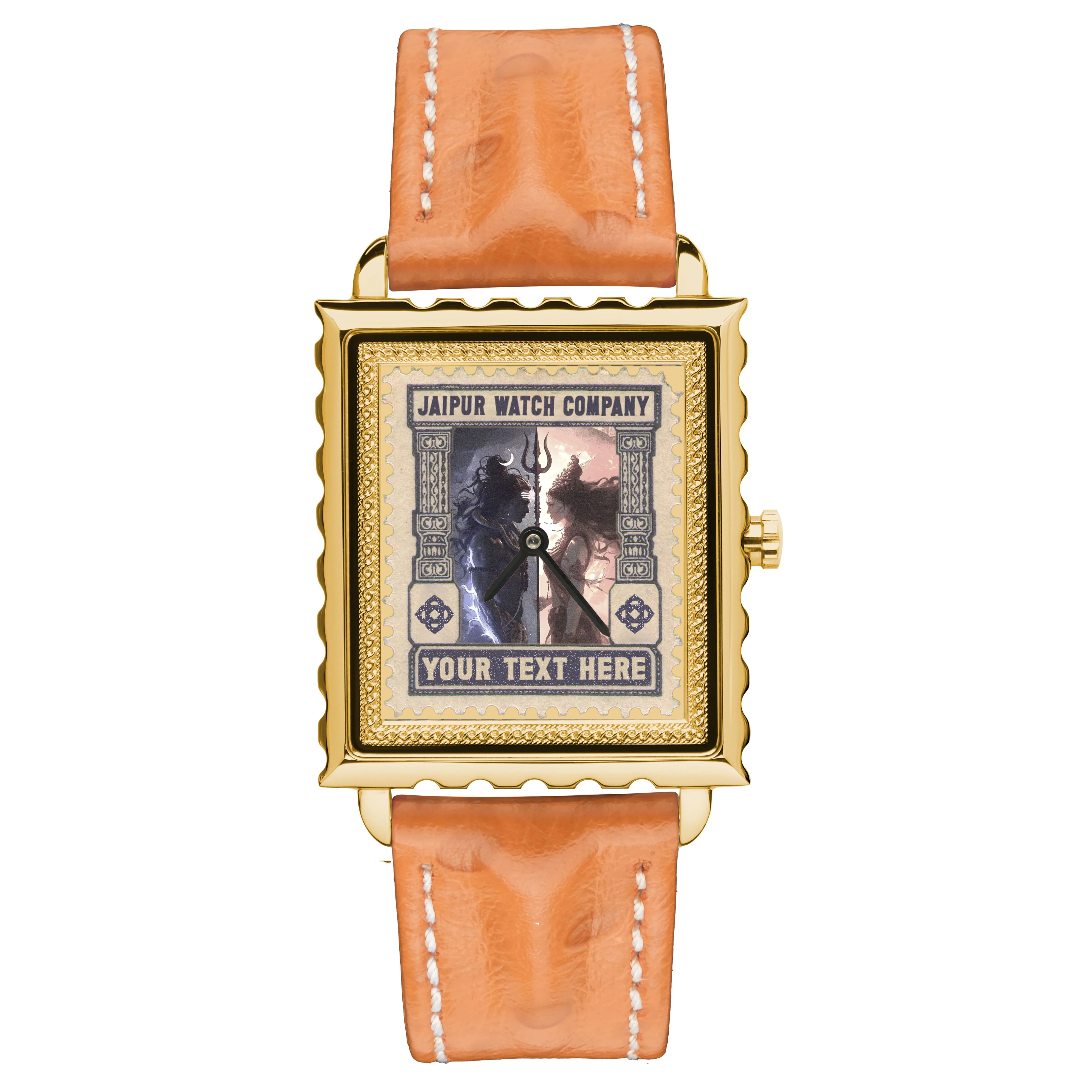 CUSTOMIZABLE STAMP WATCH-GOLDEN | LEATHER thumbnail 2