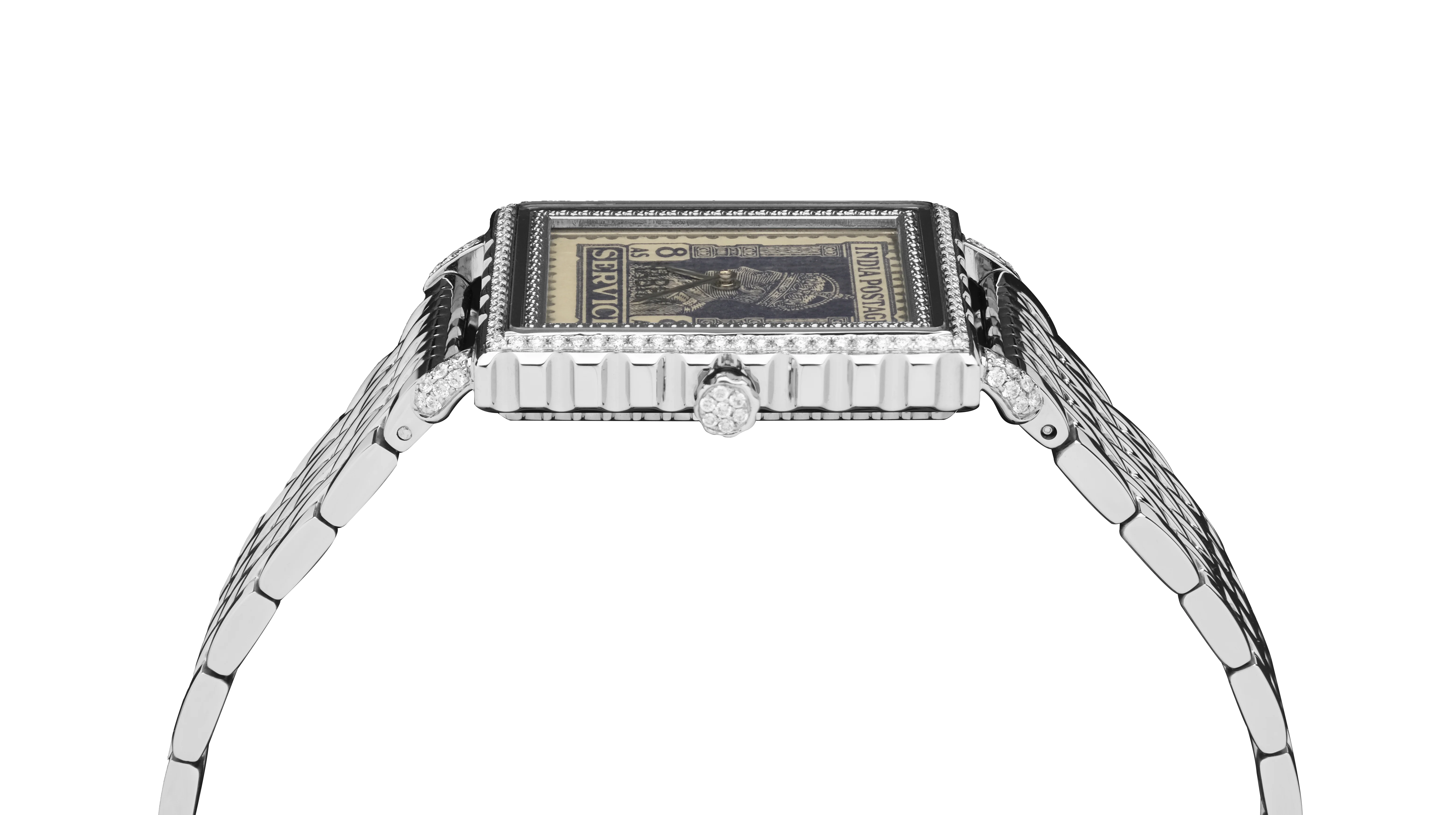 DIAMOND STUDDED STAMP WATCH thumbnail 3