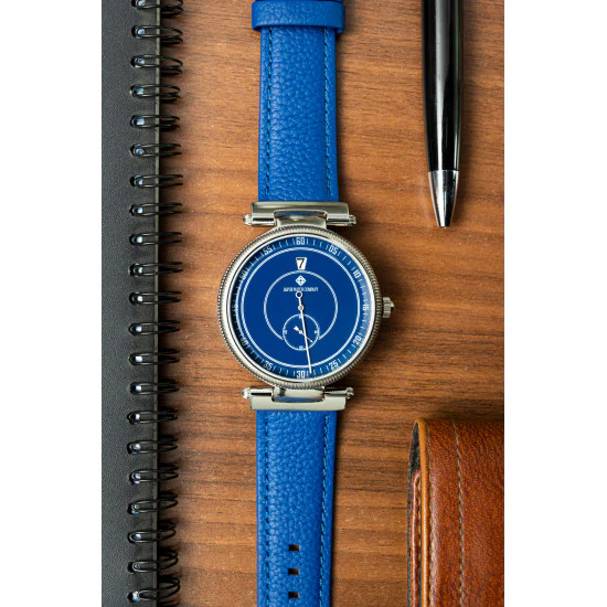Jumping Hour Watch - Blue 46mm thumbnail 3