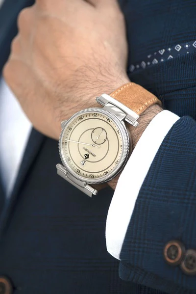 Jumping Hour Watch - Off White 40mm thumbnail 3