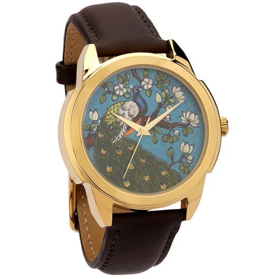 Peacock Painting Watch - Pichwai Watch (43mm) thumbnail 2