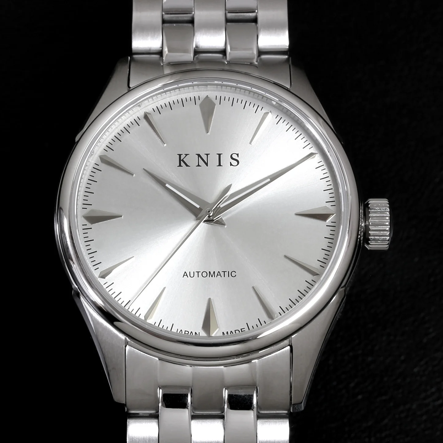 KN001 Automatic Sunray Dial White Silver