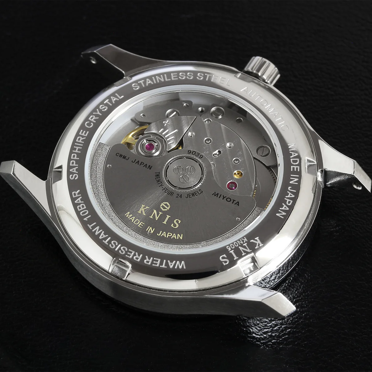 KNIS KOKU Automatic Breguet Numerals Black / Engraved Dial Stainless Steel Bracelet (KN005-BGBKRC) thumbnail 2