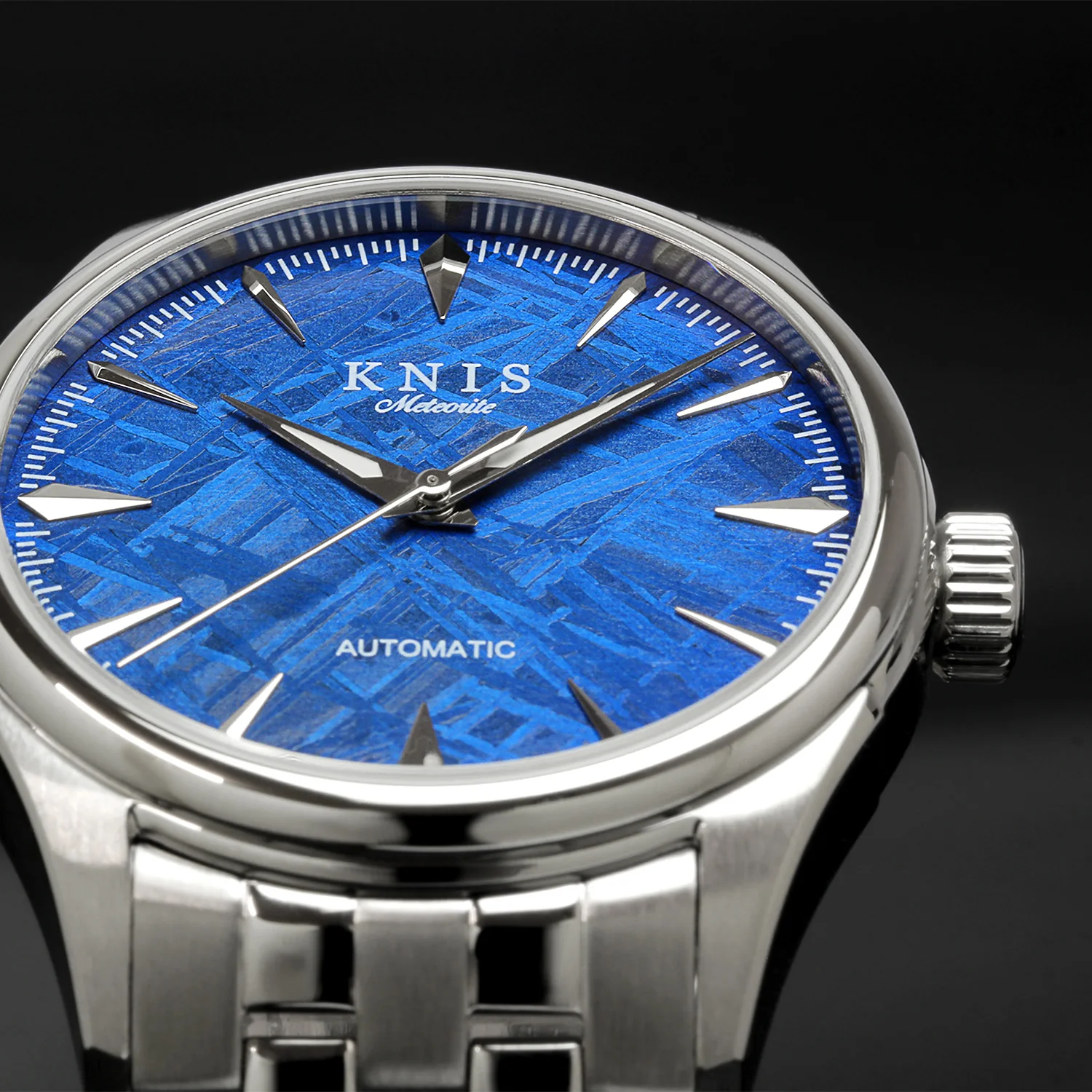 KNIS Meteorite Made in Japan Automatic Watch Men's Silver Blue KN001-MTBL thumbnail 4