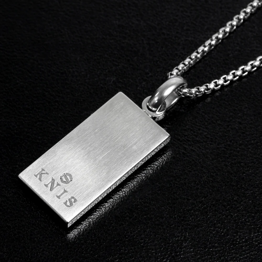 KNIS Meteorite Necklace Stainless Steel Plate KN-NC001-MT
