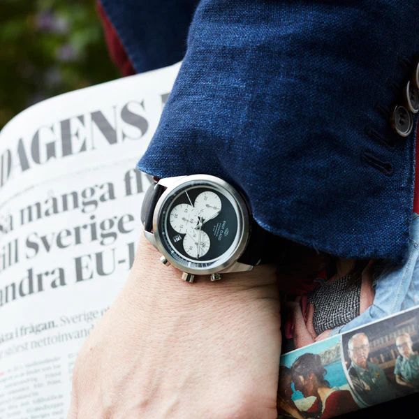 Cult Chronograph | White dial | Black Leather bracelet thumbnail 2