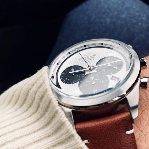 Cult Chronograph | White dial | Brown Leather bracelet thumbnail 2