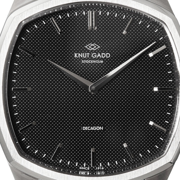 DECAGON | STEEL | BLACK | LEATHER BRACELET thumbnail 3