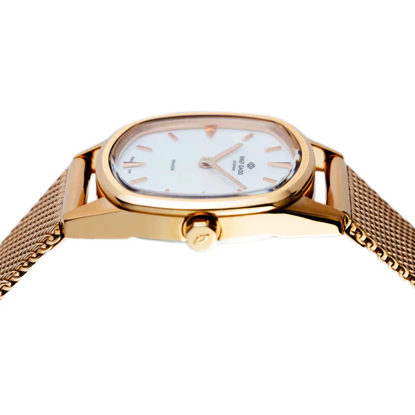 HEXAGON | Rose gold | white mother-of-pearl dial | mesh thumbnail 2
