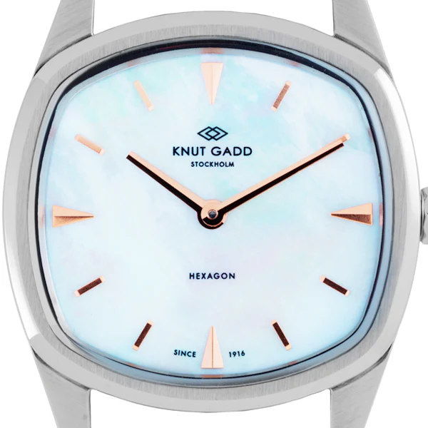HEXAGON | Steel | white mother-of-pearl dial | Steel mesh thumbnail 4