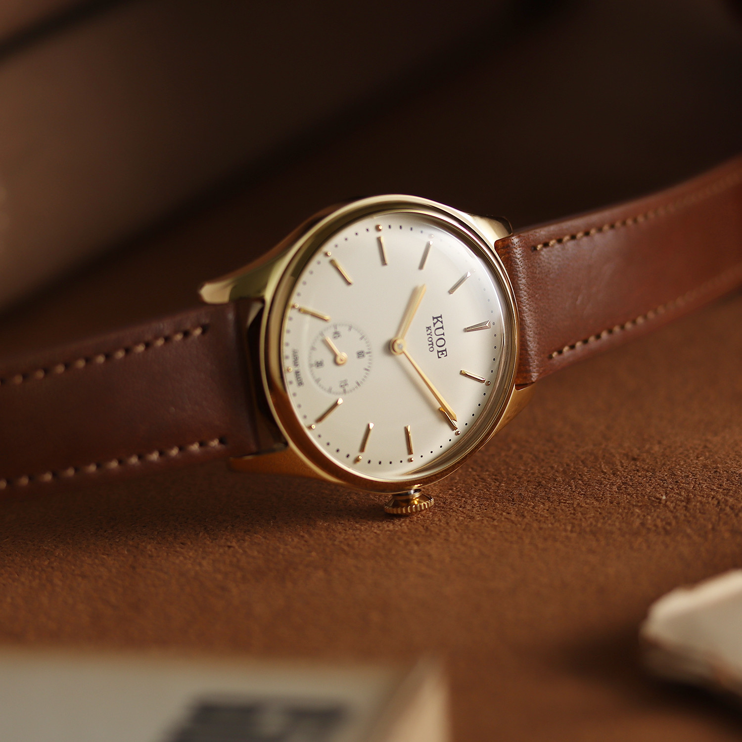 OLD SMITH 90-001 Bar Index Gold with Italian Leather Brown thumbnail 3