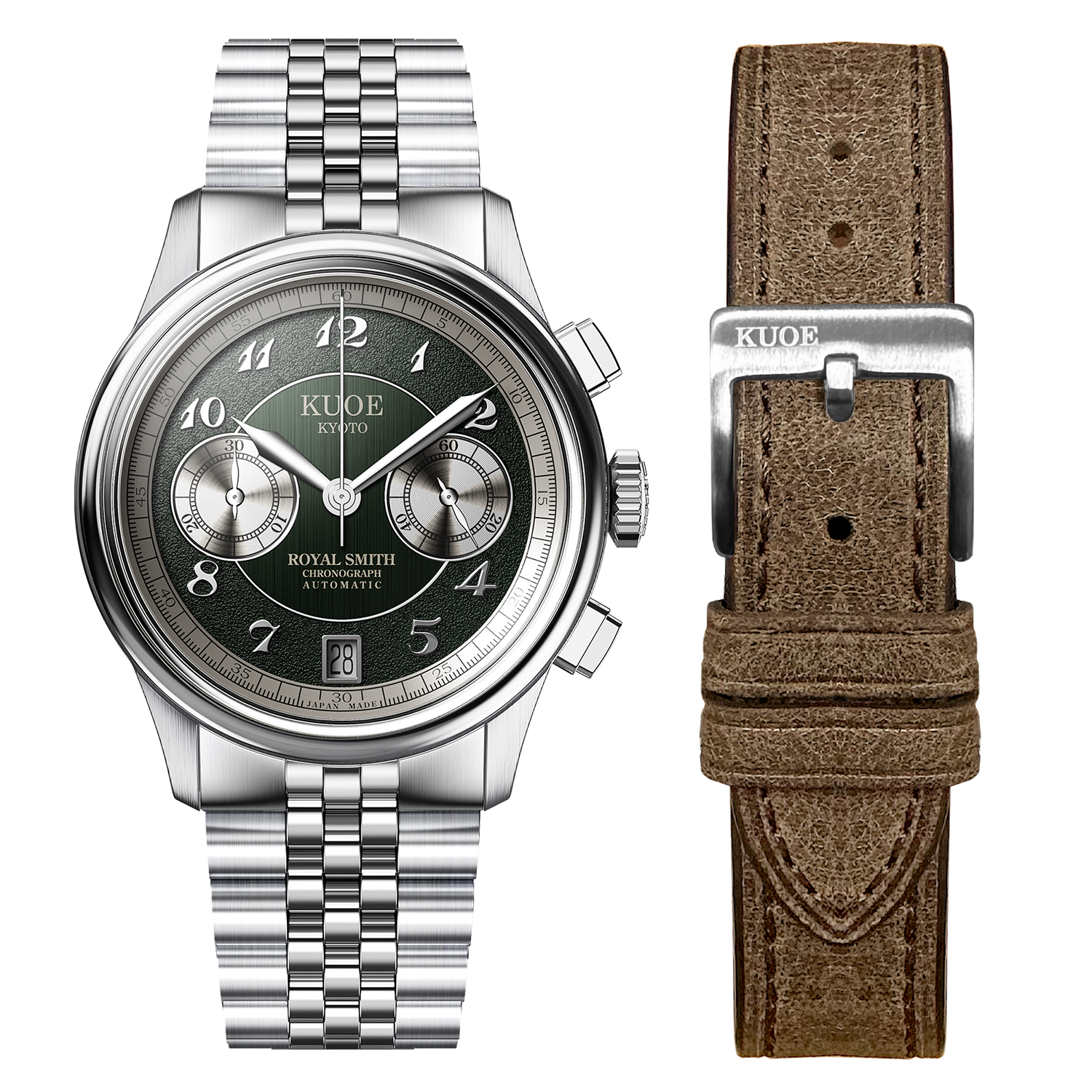 ROYAL SMITH 90-012 Automatic Chronograph, Green Dial thumbnail 2