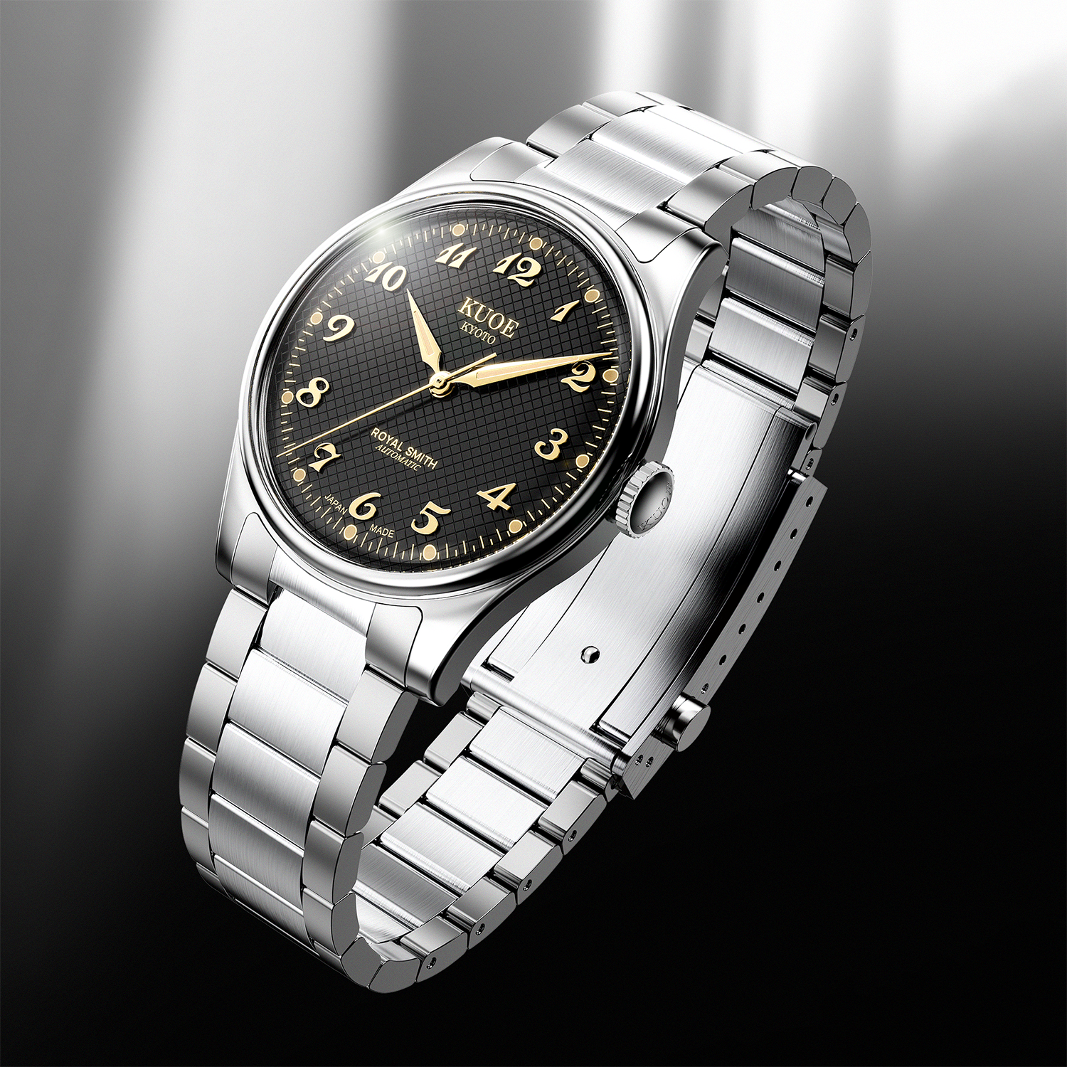 ROYAL SMITH 90-006 Breguet Numerals Silver Case Black Dial thumbnail 2