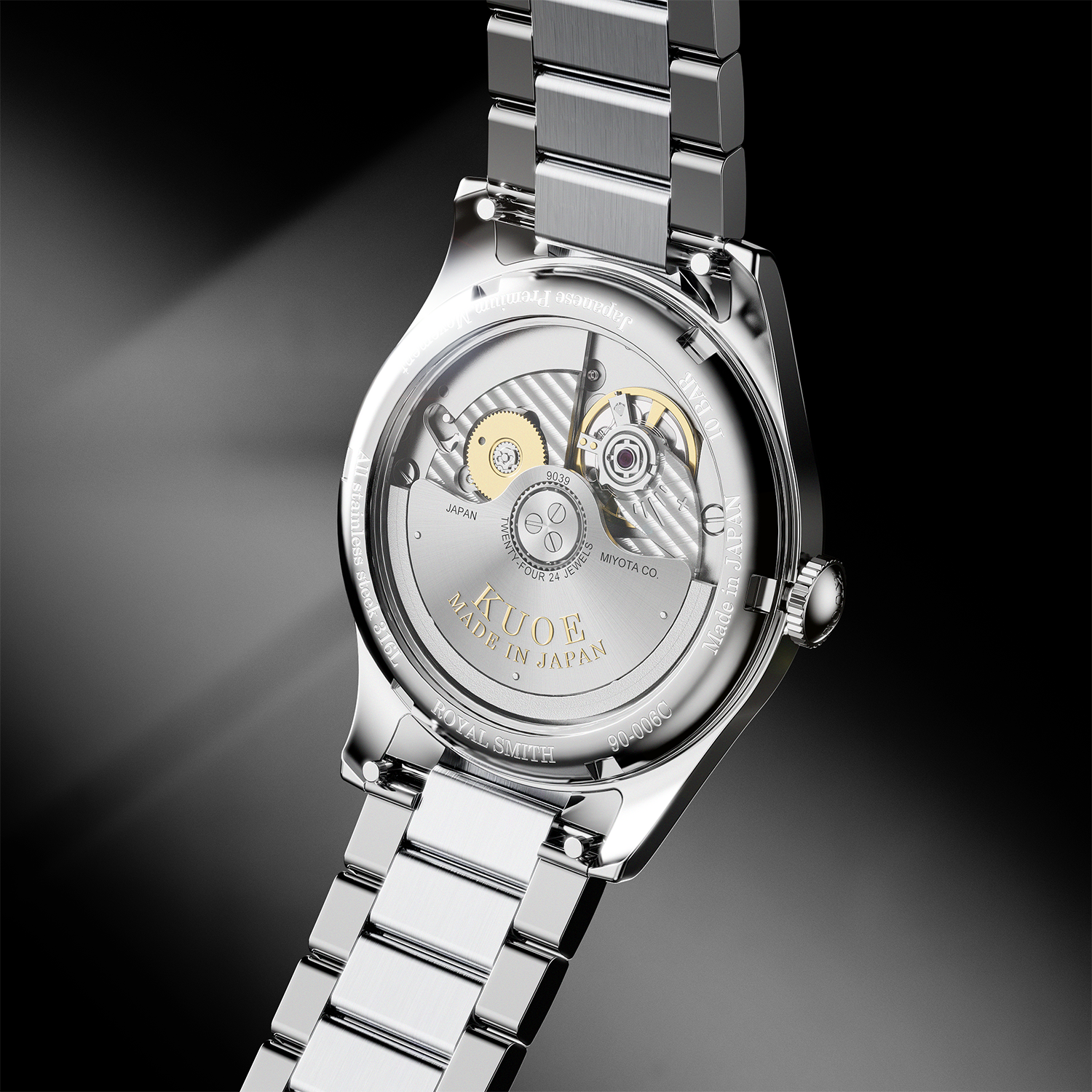 ROYAL SMITH 90-006 Breguet Numerals Silver Case Black Dial thumbnail 3