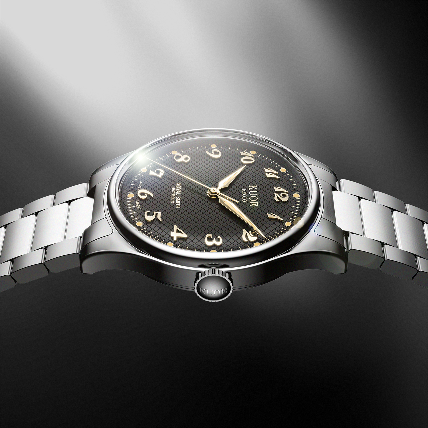 ROYAL SMITH 90-006 Breguet Numerals Silver Case Black Dial thumbnail 4