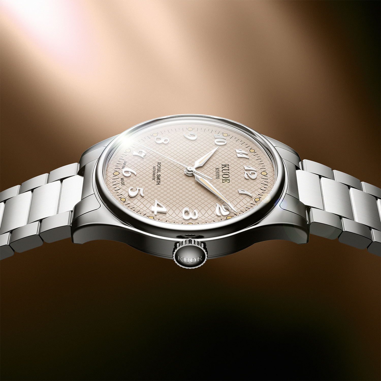 ROYAL SMITH 90-006 Breguet Numerals Silver Case Dusty Pink Dial thumbnail 4