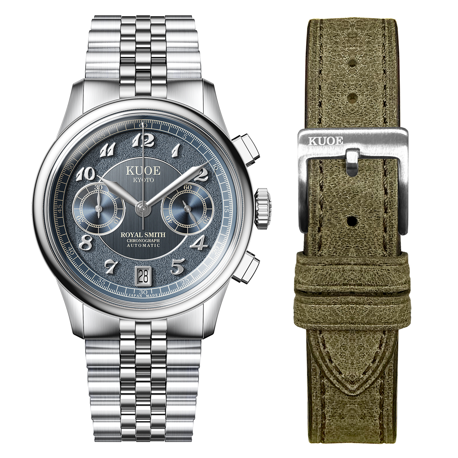 ROYAL SMITH 90-012 Automatic Chronograph, Navy Dial thumbnail 2