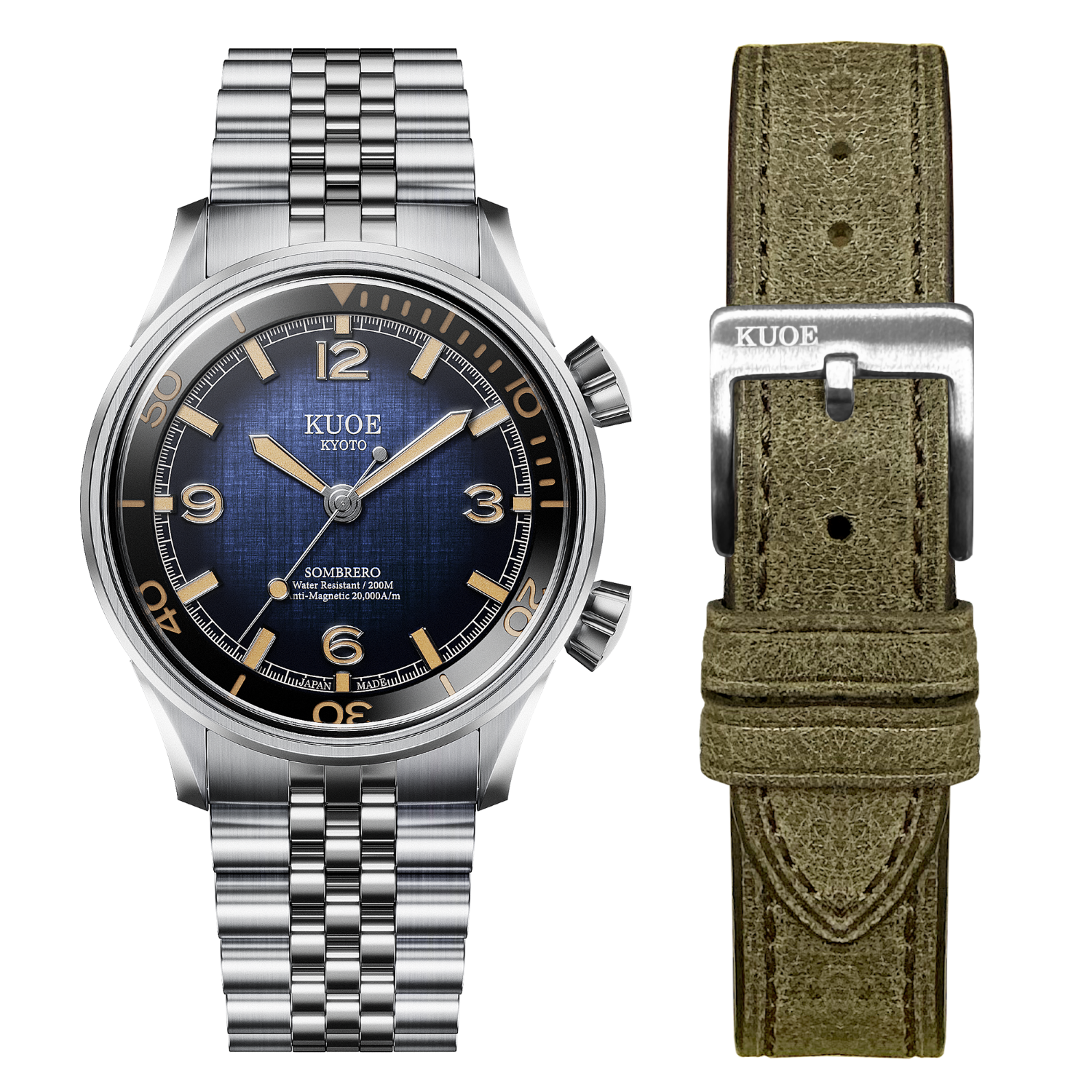 SOMBRERO 90-011, Gradient Navy, Linen Textured Dial, 20 BAR Water Resistant thumbnail 2