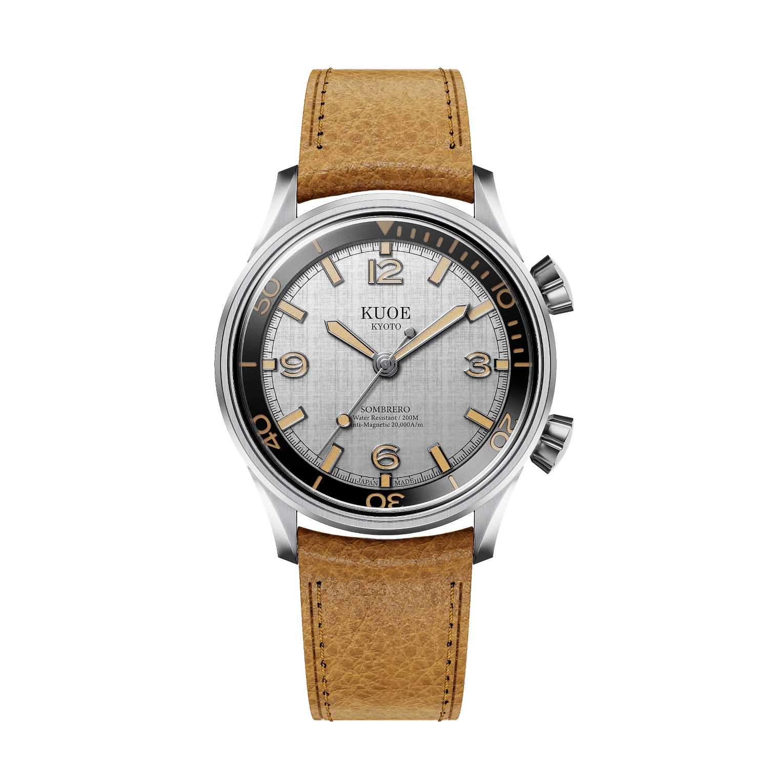 SOMBRERO 90-011, Silver, Linen Textured Dial, 20 BAR Water Resistant thumbnail 3