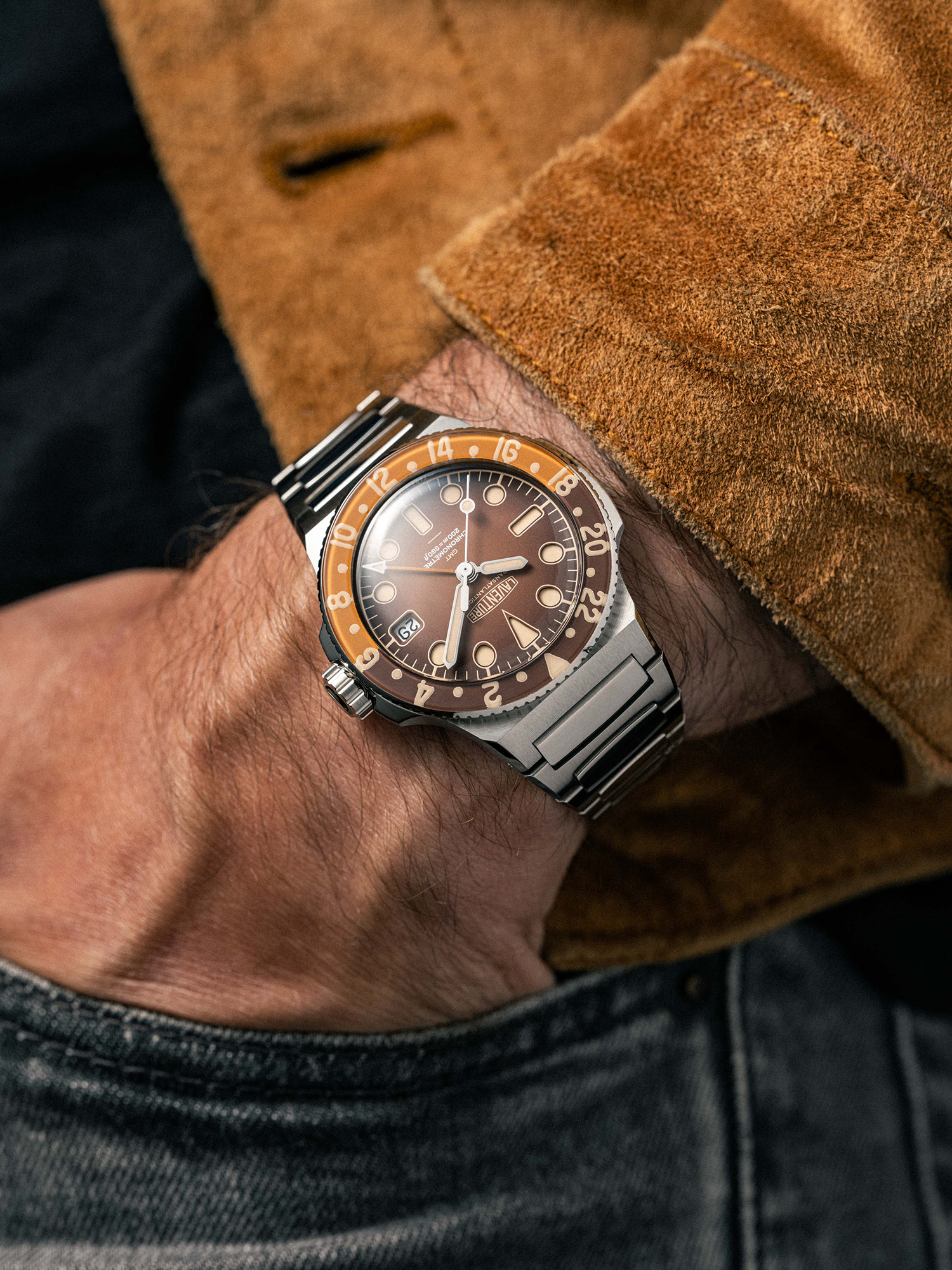 LAVENTURE TRANSATLANTIQUE II GMT STEEL / BROWN thumbnail 2