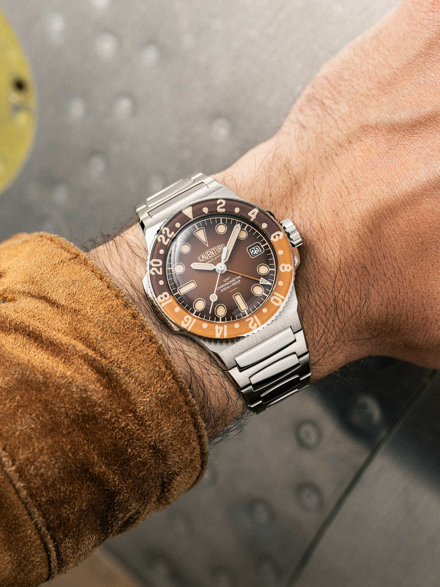 LAVENTURE TRANSATLANTIQUE II GMT STEEL / BROWN thumbnail 4