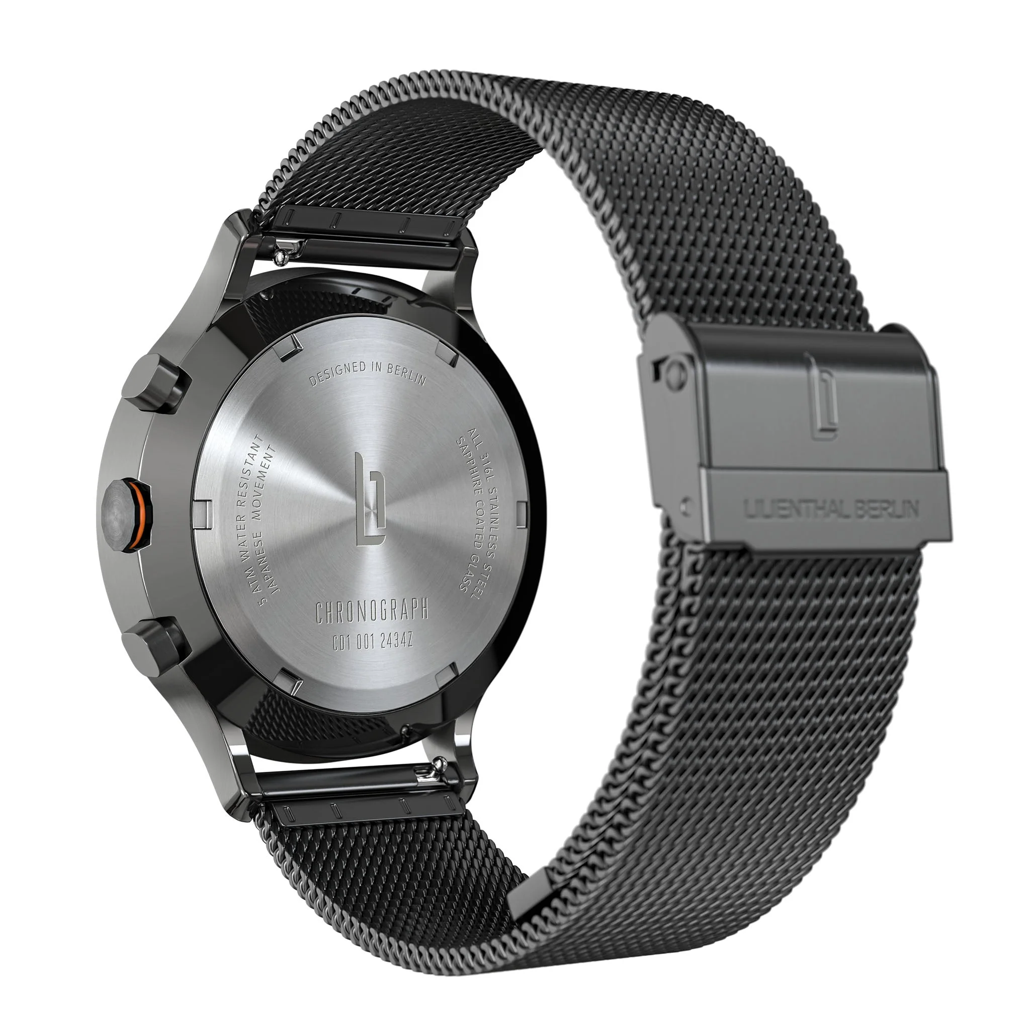 Chronograph LP – Dark Silver Orange (CD1-001-B023FB) thumbnail 4