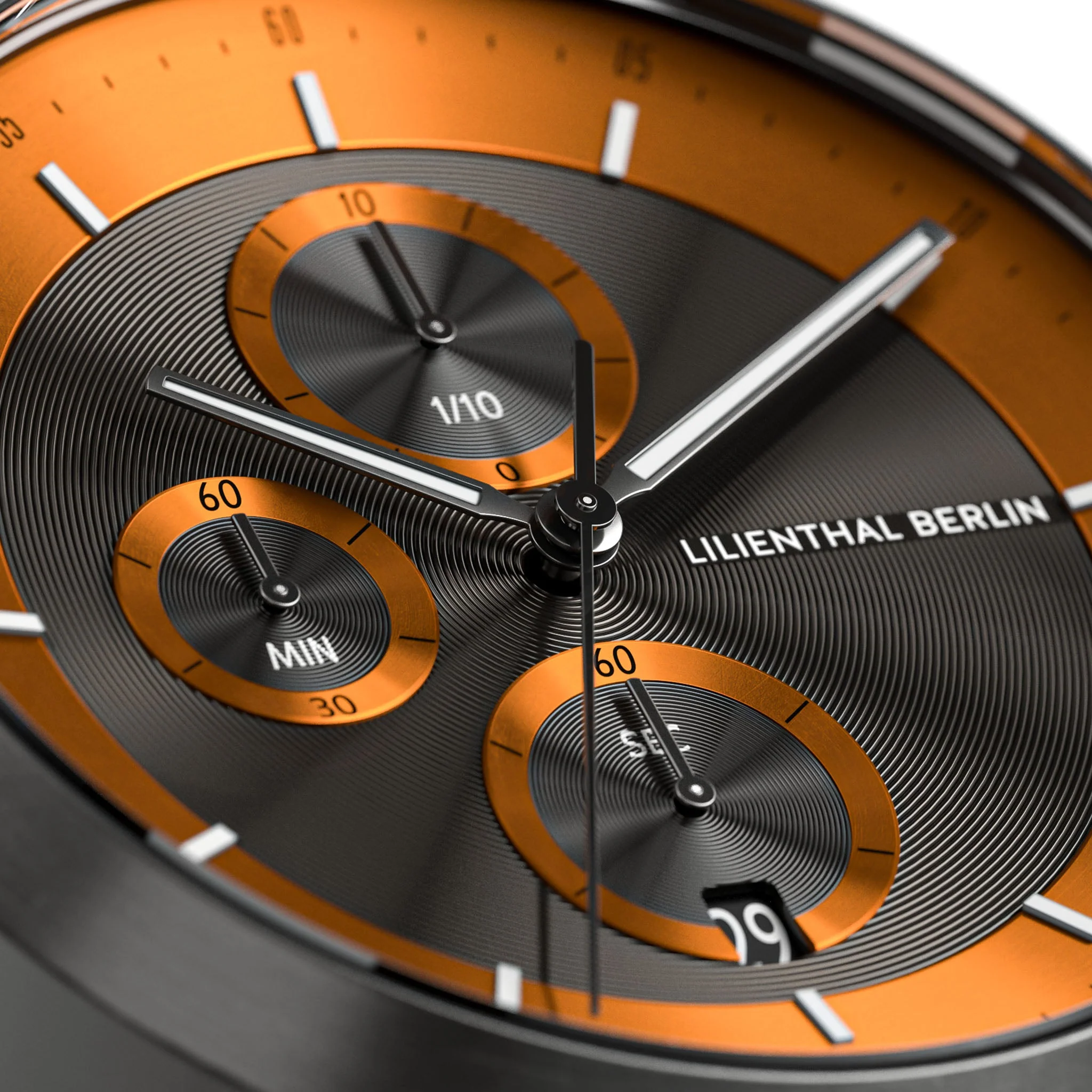Chronograph LP – Dark Silver Orange (CD1-001-B040FB) thumbnail 3
