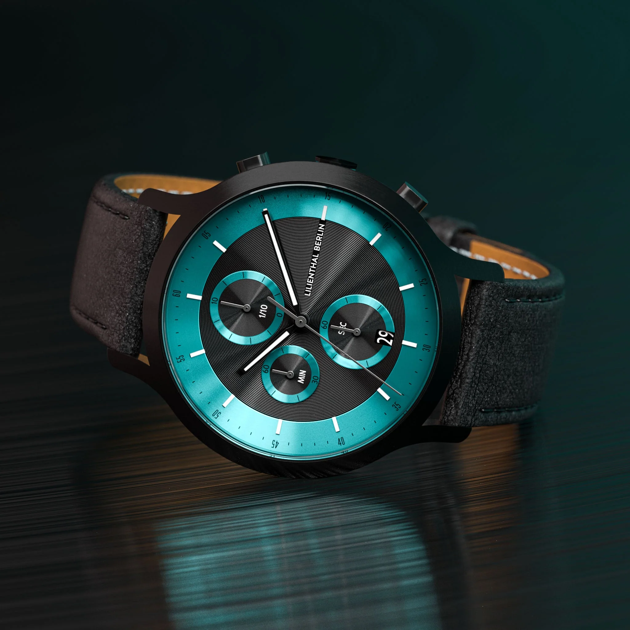 Chronograph LP – Black Cyan (CD1-002-B004CB) thumbnail 2