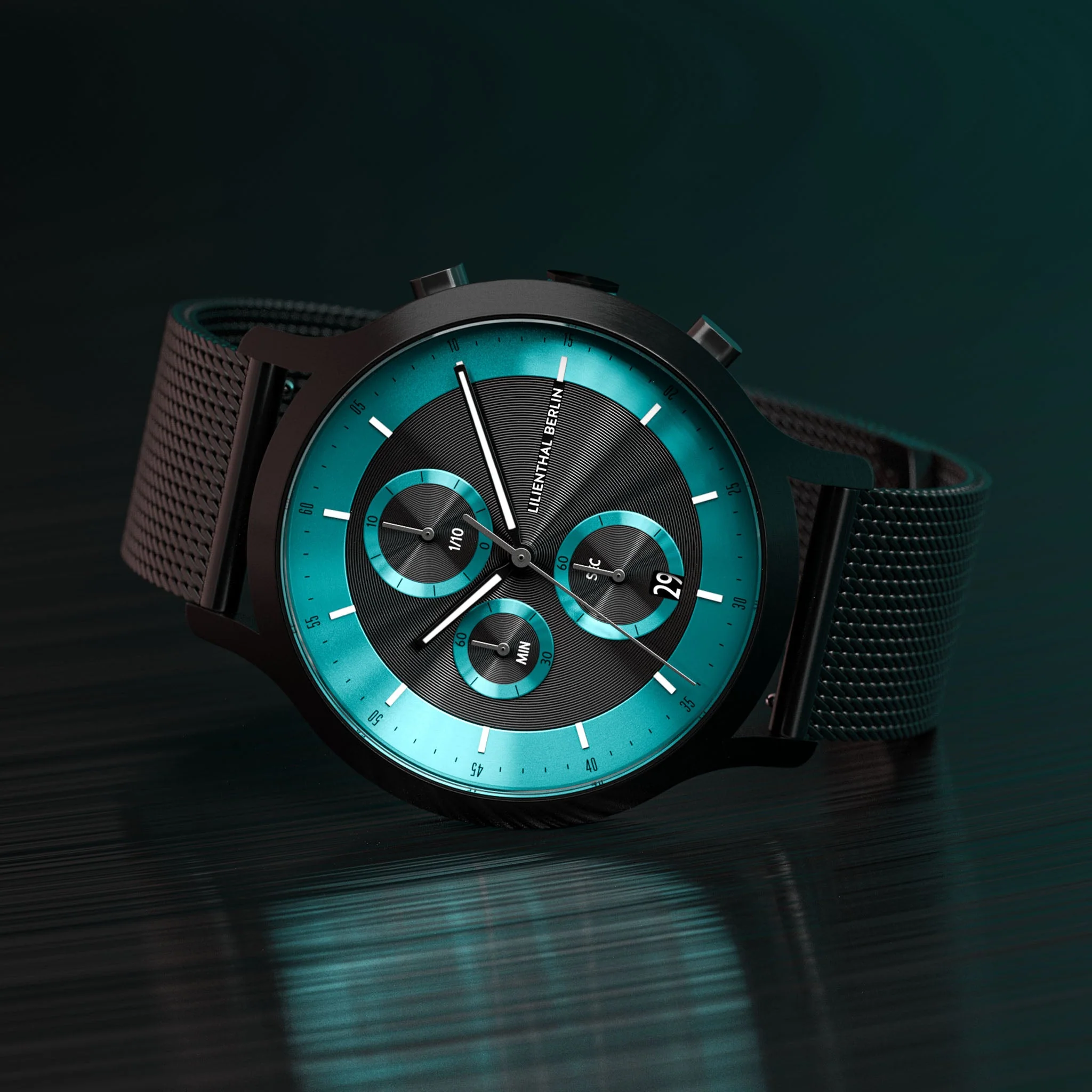Chronograph LP – Black Cyan (CD1-002-B023CB) thumbnail 2