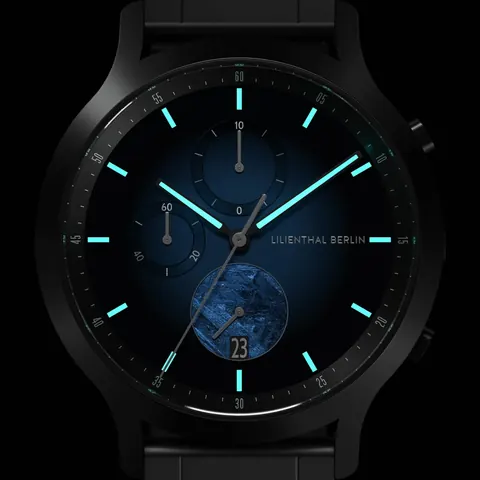 Chronograph Meteorite  Blue Flare
