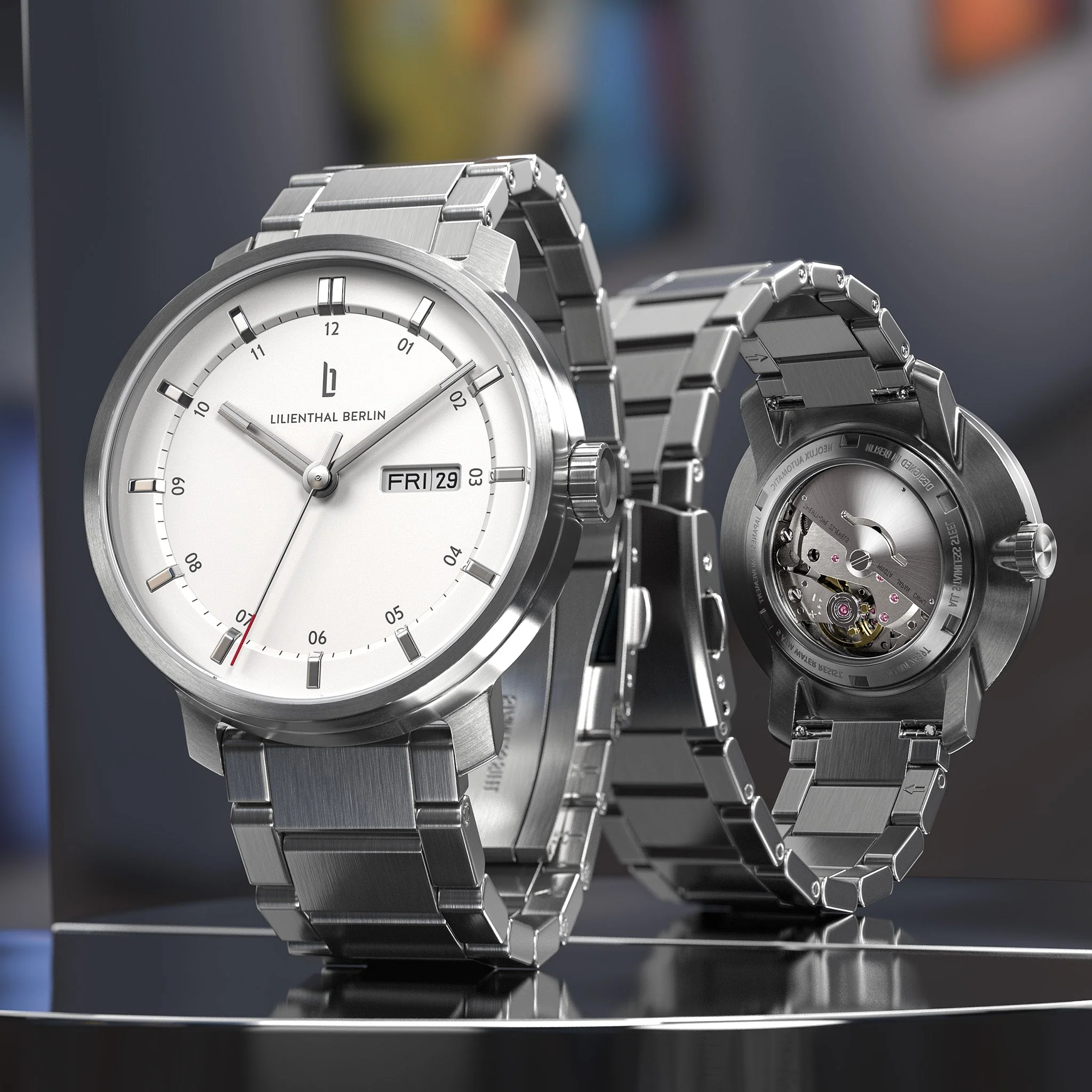Neolux Day Date – Silver White (N2-001-B040AB) thumbnail 2