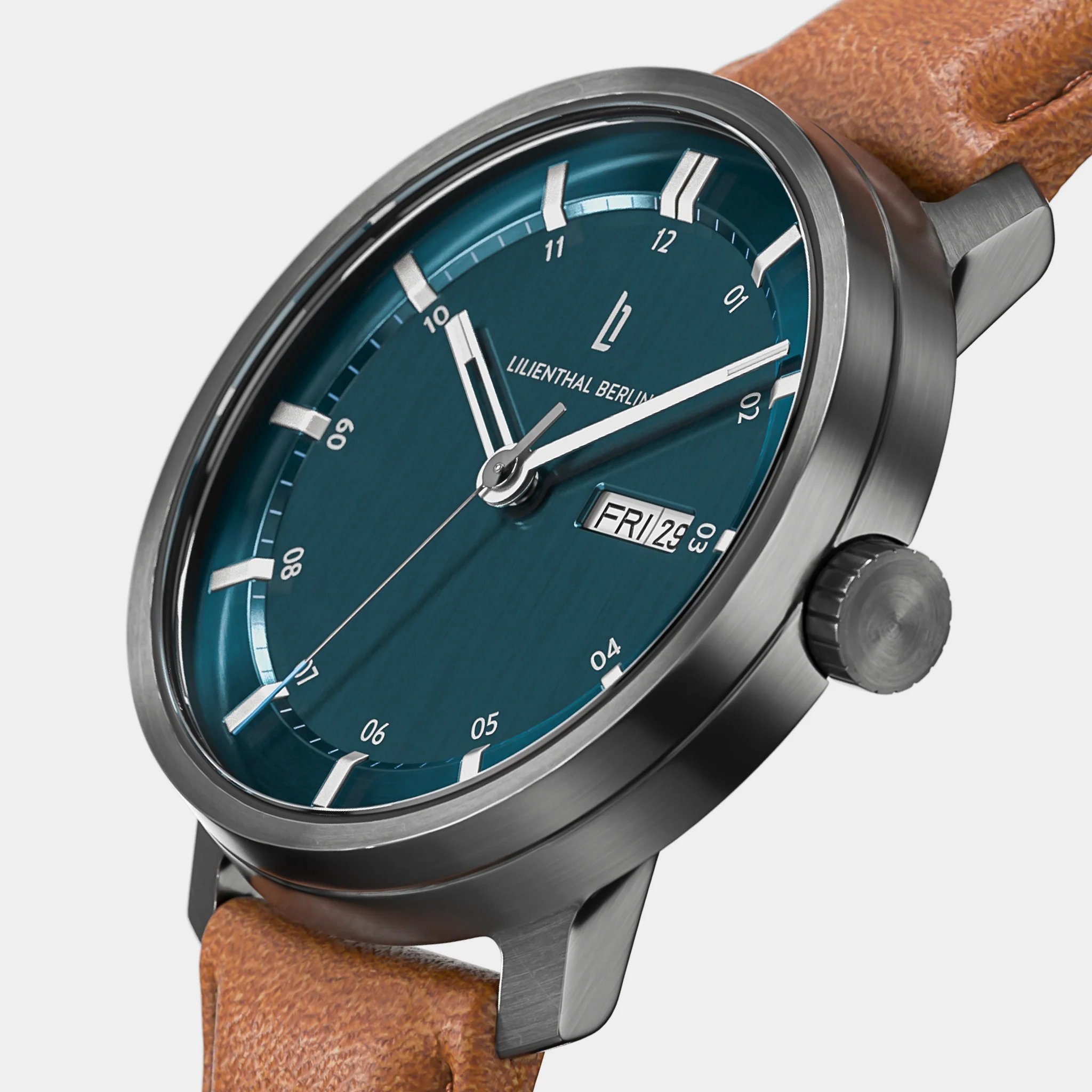 Neolux Day Date – Dark Silver Blue (N2-002-CB044FB) thumbnail 2