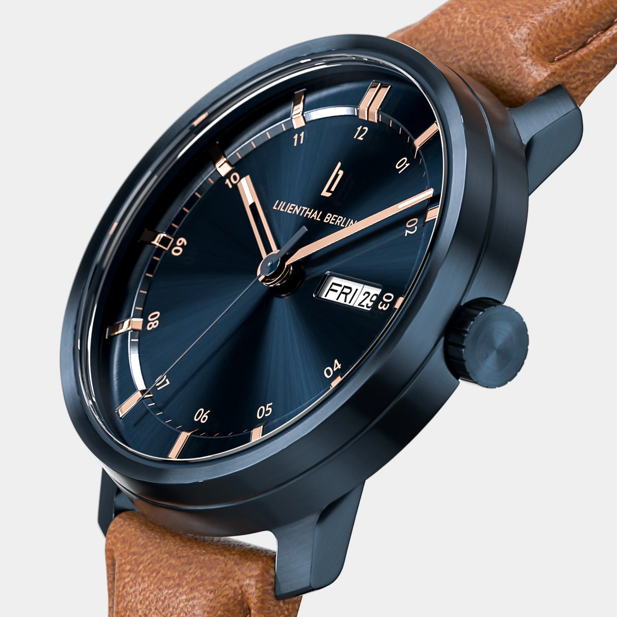 Neolux Day Date – Blue Rose Gold (N2-003-CB044EB) thumbnail 2