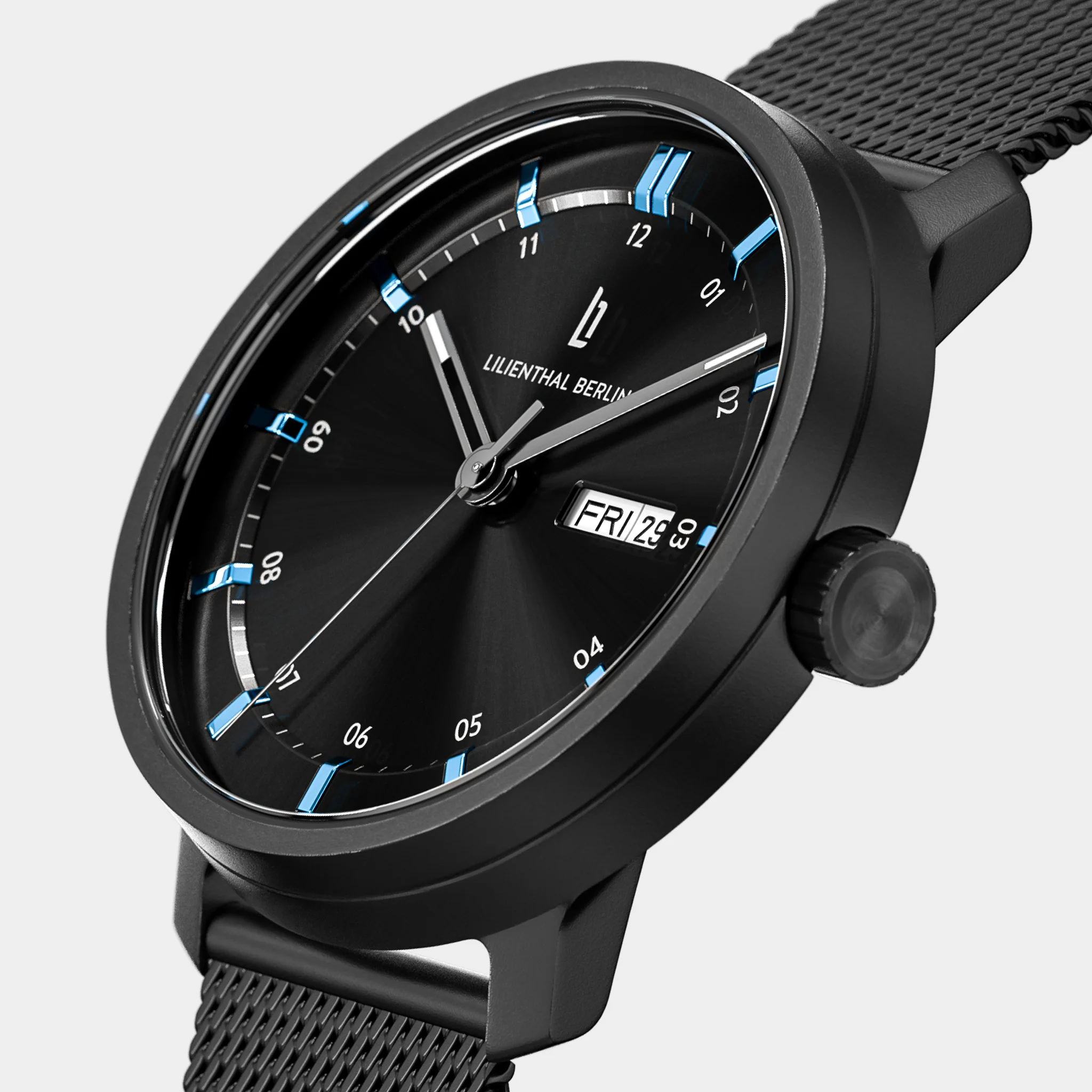 Neolux Day Date – Black Blue (N2-004-B023C) thumbnail 2