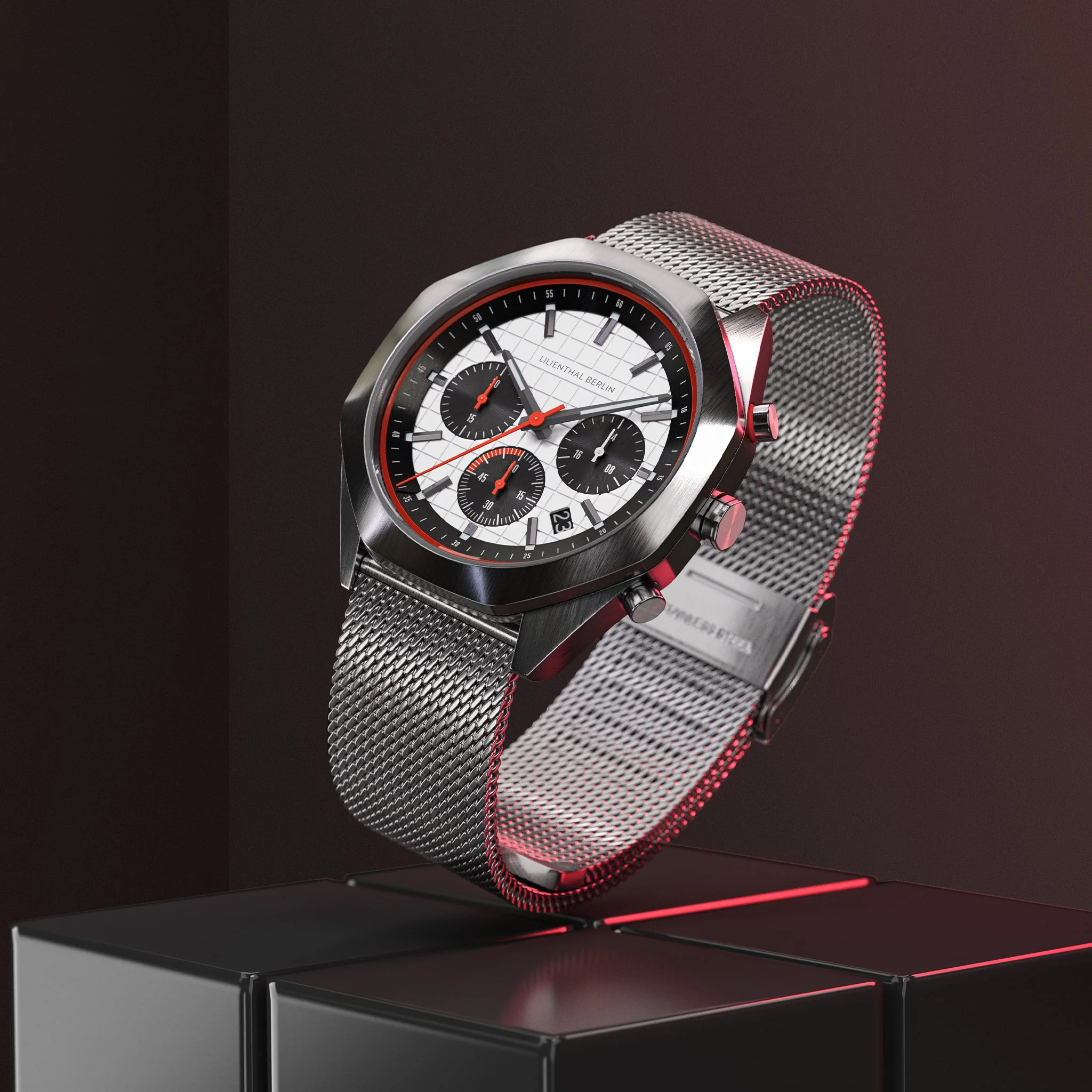 Octachrono – Silver Red (OC1-002-B023AB) thumbnail 2