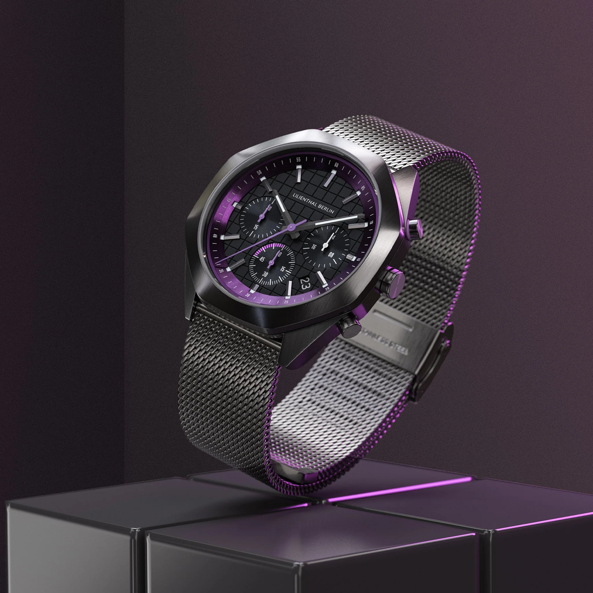Octachrono – Dark Silver Purple (OC1-003-B023FB) thumbnail 2