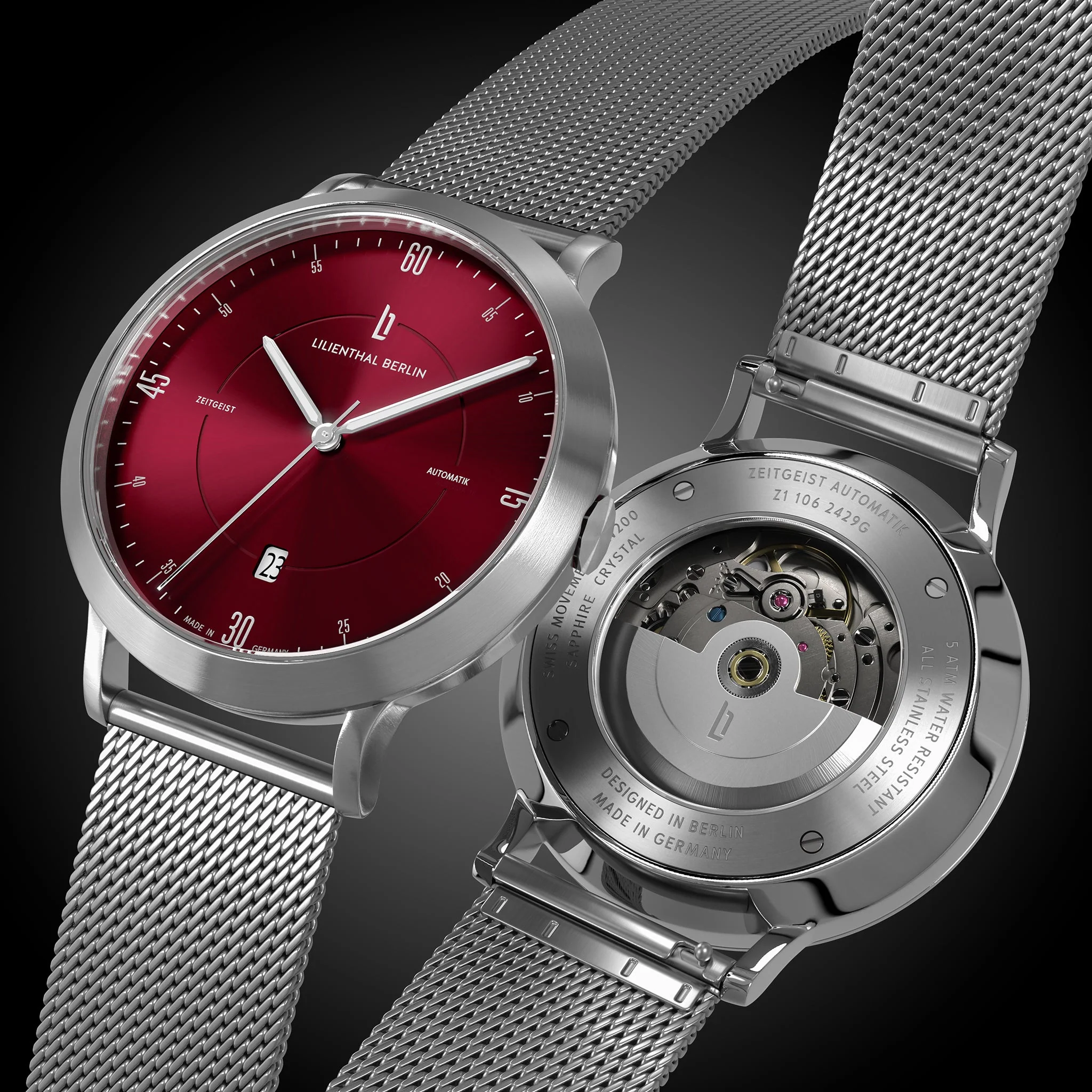 Zeitgeist Automatik – Silver Bordeaux (Z1-106-B023AB) thumbnail 2