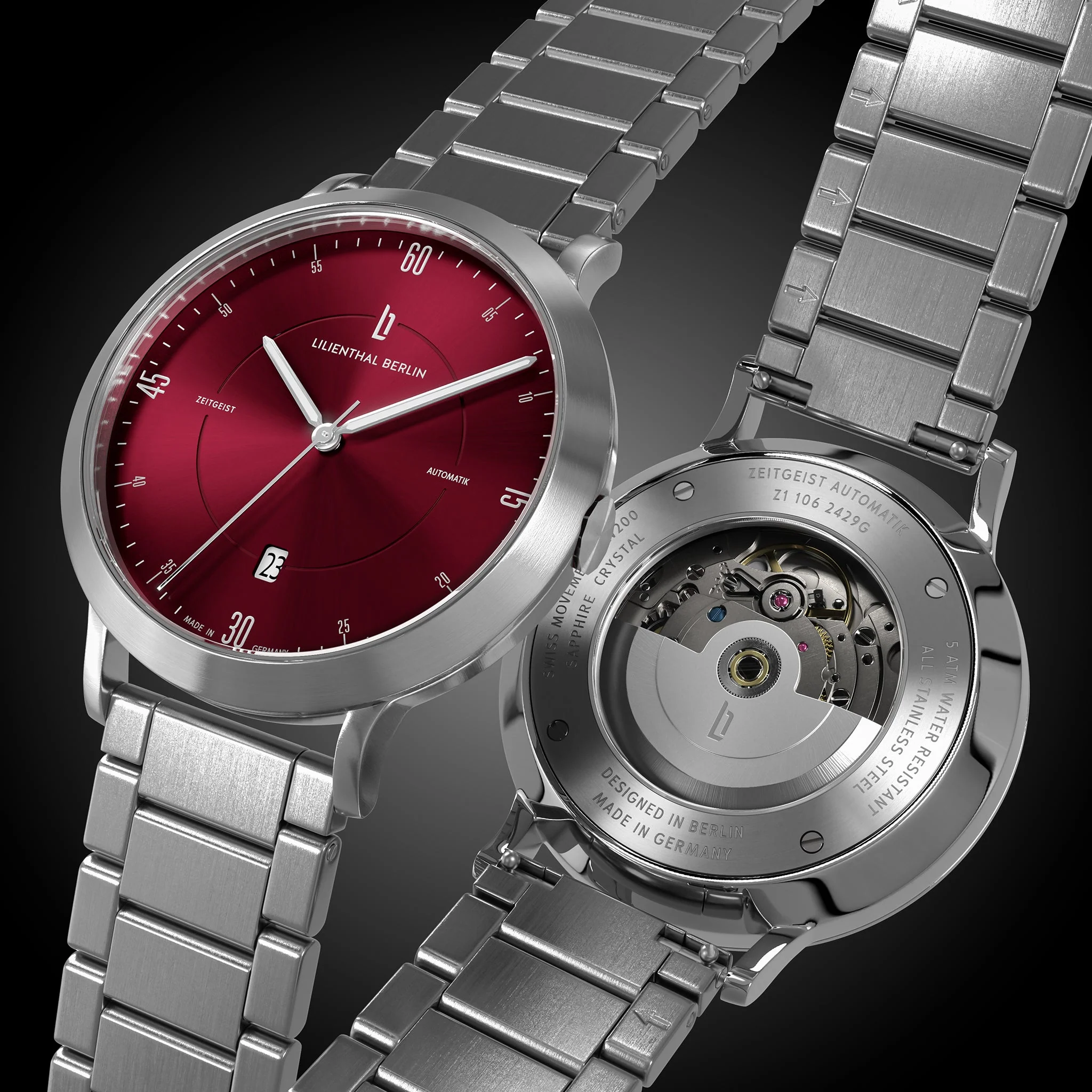 Zeitgeist Automatik – Silver Bordeaux (Z1-106-B040AB) thumbnail 2