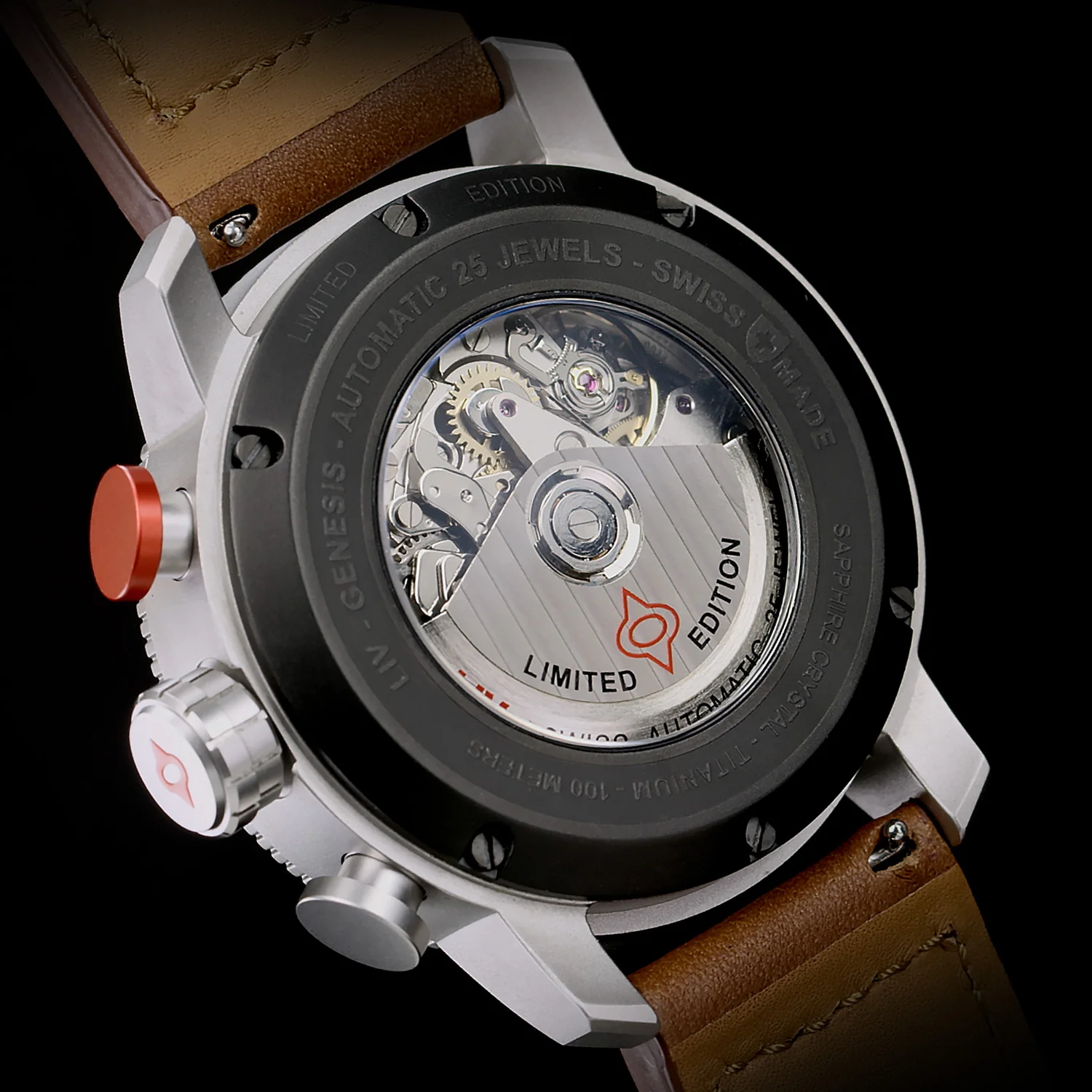 Custom P-51 Big Pilot Cripes In Raw Titanium. thumbnail 3