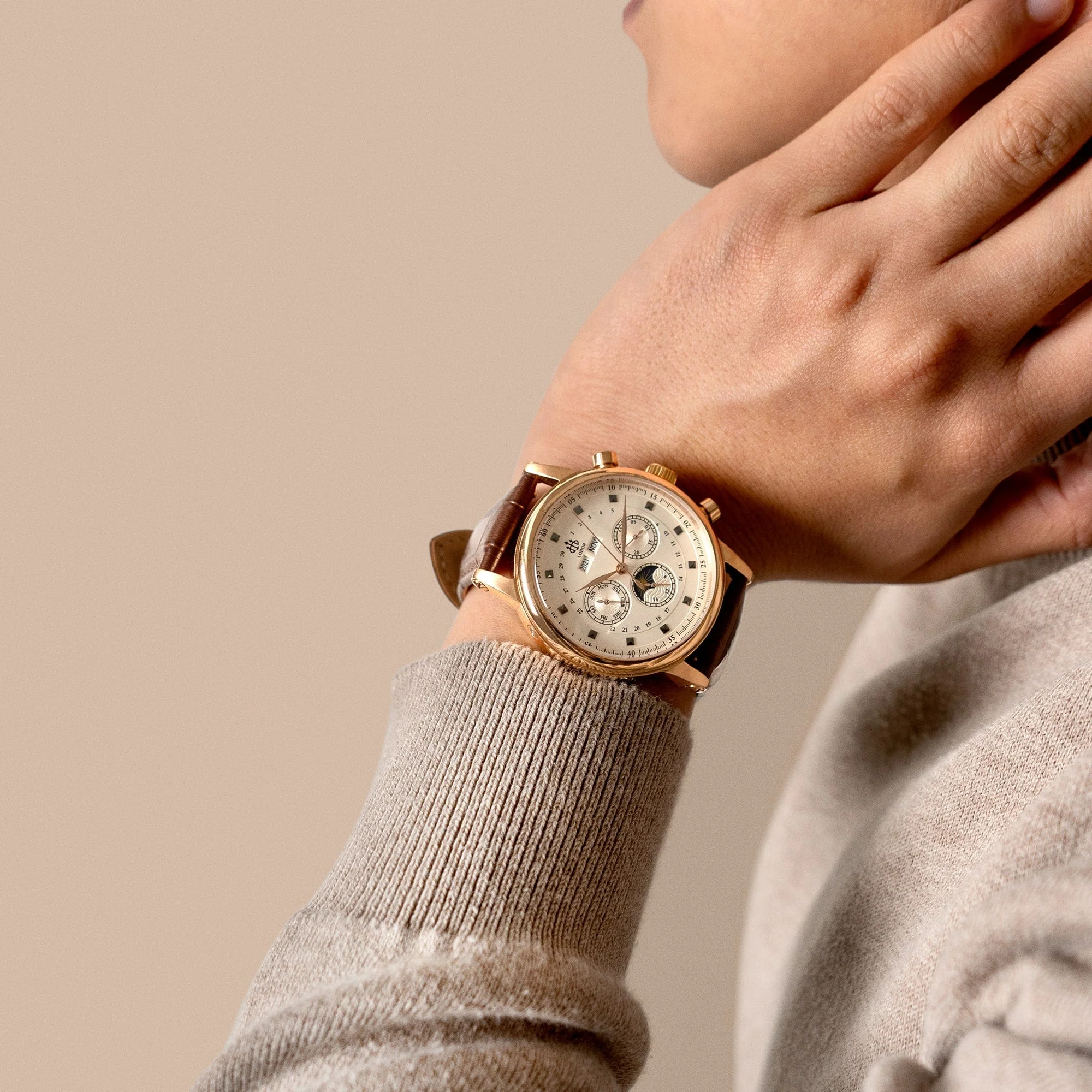 HERITAGE CANTERBURY BROWN 42MM thumbnail 2